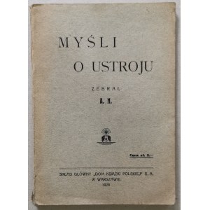 Gedanken über das System, gesammelt von A.N., 1928