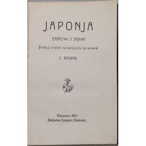 Posner Stanisław, Japonia: państwo i prawo, 1905r.