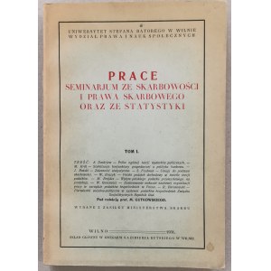 Sborník příspěvků ze semináře z finančního a daňového práva a statistiky, svazek 1 [Vilnius 1931].