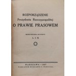 Präsidialerlass zum Pressegesetz, 1927