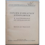 Gesetz über die Stempelsteuer ... [opr. Jan Boguszewski, 1927].