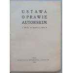 Ustawa o prawie autorskim z 1926r., [wyd. Czytelnik, 1945r.]