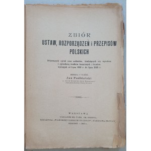 Zbiór ustaw, rozporządzeń i przepisów polskich...[farmacja, Podbielski, 1925]