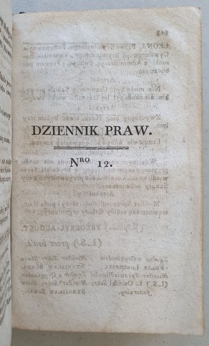 Journal of Laws [of the Duchy of Warsaw] 1807 - 1809 No. 1-12, Constitution of the K.W.