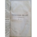 Dziennik Praw [Księstwa Warszawskiego] 1809 - 1810 č. 8-12, 20-24 [chýba].