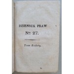 Journal of Laws [of the Kingdom of Poland] Vol. 6 (1819) No. 22-27.