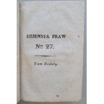 Dziennik Praw [Królestwa Polskiego] T. 6 (1819) nr 22-27.