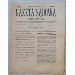 Gazeta Sądowa Warszawska, No. 8 of 1919.