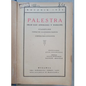 Palestra, Year XIII: 1936 Nos. 1-12 op (missing from No. 1)