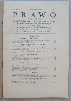 Law, R.IX:1932 No.7, monthly.