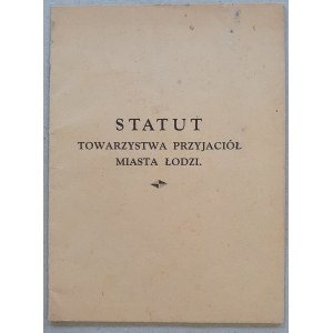Statute of the Society of Friends of the City of Lodz, 1937.