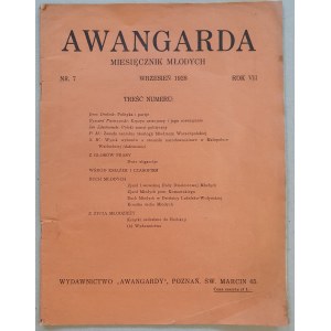 Awangarda, Miesięcznik Młodych r. 1928 nr 7, Wrzesień