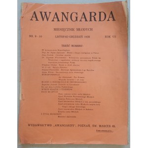 Avangarda, Miesięcznik Młodych r. 1928 č. 9-10, listopad-prosinec