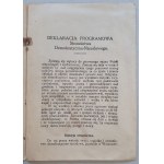 Programové prohlášení Demokratické národní strany, 1918