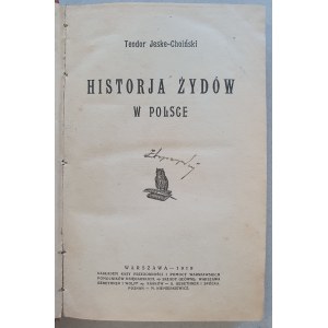 Jeske-Choiński Teodor, Historia Żydów w Polsce, 1919