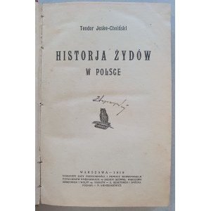 Jeske-Choiński Teodor, Dějiny Židů v Polsku, 1919.