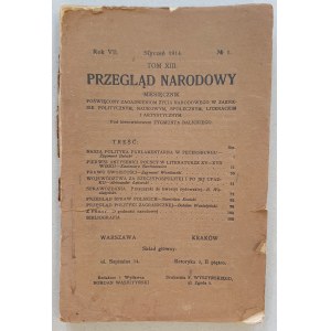 Przegląd Narodowy, miesięcznik r. 1914 nr 1 - [kwestia żydowska]