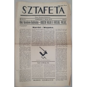Sztafeta, R.II- 1934 nr 16(22) z 6 maja, znak bojowy ONR [antysemityzm]