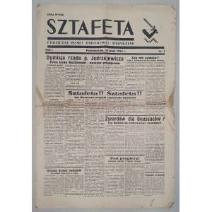 Sztafeta, R.I - 1934 nr 1 z 14 maja [ONR, antysemityzm]