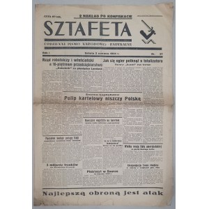 Štafeta, R.I. - 1934 č. 37 z 2. júna [ONR, antisemitizmus].