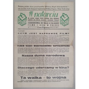 [POAK] W natarciu, Jednodniówka do walki o polskość filmu i kina, [X 1938][Antysemityzm]