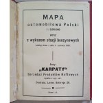 Karpaty Automapa Polska se seznamem automobilových stanic [k 1.VI.1933].
