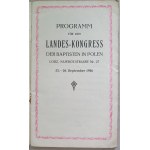 Program Krajowego Kongresu Baptystów w Polsce, Łódź, 1926r.