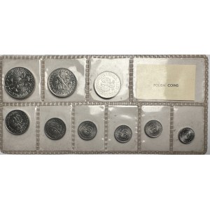 Polnische Aluminiummünzen - Satz von 1 Groschen bis 5 Zloty (1949-1974)