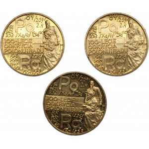 2 gold 1998 - Polonium and Radium (3 pieces)