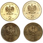 2 Gold 1997 Edmund Strzelecki (9 Stück) und 2 Gold 1999 Ernest Malinowski (4 Stück)