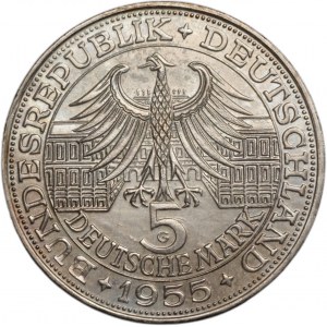 GERMANY - 5 marks 1955 (G) - Ludwig von Baden