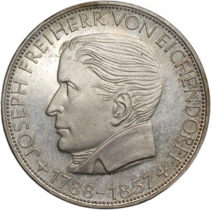 GERMANY - 5 marks 1957 (J) Joseph von Eichendorff