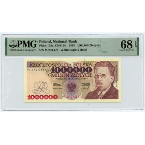 1,000,000 zloty 1993 - M series - PMG 68 EPQ