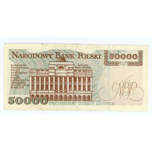 20,000 zloty 1989 ser. AB, 50,000 zlotys 1993 ser. R and 100,000 zlotys 1990 ser. AA ( 3 pieces)