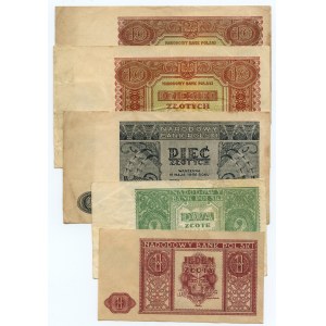 1,2,5 a 10 zlatých 1946 (5 kusů)