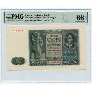 50 złotych 1941 - seria E - PMG 66 EPQ