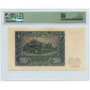 50 Zloty 1941 - Serie D - PMG 64