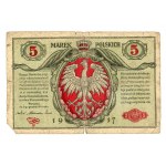 5 Polnische Marken 1916 - Allgemein ( 7 Stück)