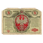 5 Polnische Marken 1916 - Allgemein ( 7 Stück)