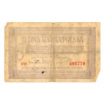 1 poľská značka 1919 ser. PH a 2 x 100 000 poľských mariek 1922 ser. A