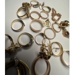 Gold products, rings, earrings, pendants etc. Au 583, weight 91 grams
