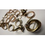 Gold products, rings, earrings, pendants etc. Au 583, weight 91 grams