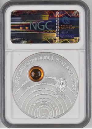 50 zlotys 2023 Nicolaus Copernicus coin with amber - NGC PF 70 ULTRA CAMEO