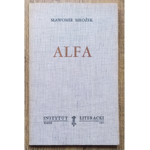 Mrożek Sławomir • Alfa [wydanie 1., Paryż 1984]