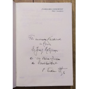 Jan Paweł II • Familiaris Consortio [dedykacja Tadeusza Stycznia dla Josefa Ratzingera]