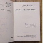 Jan Paweł II • Familiaris Consortio [dedykacja Tadeusza Stycznia dla Josefa Ratzingera]