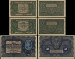 Poľsko, sada 3 bankoviek, 23.08.1919