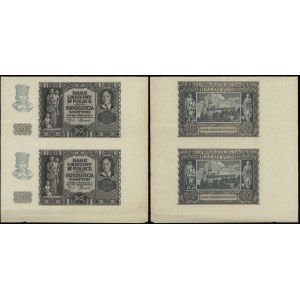 Poland, two uncut 20 zloty banknotes, 1.03.1940