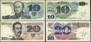 Poland, set: 10 and 20 zloty, 1.06.1982