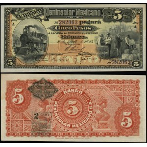 Meksyk, 5 pesos, 1.04.1914